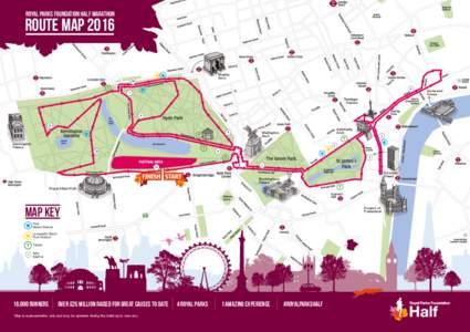 ROYAL PARKS FOUNDATION HALF MARATHON  ROUTE MAP 2016 Marble Arch