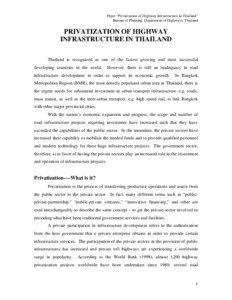Privatization in Thailand