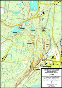 VANDRETURSKORT MED START OG SLUT VED EKKODALSHUSET  1:7500