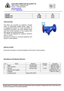 КЛАПИ ВЪЗВРАТНИ ФЛАНЦОВИ         DN                  PN 10/16