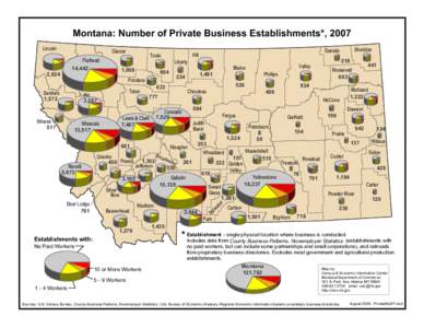 Montana: Number of Private Business Establishments*, 2007 1,[removed]Pondera