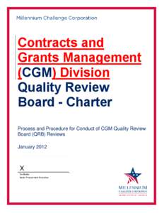 CONTRACTS DIVISION QUALITY REVIEW BOARD CHARTER  Rev[removed]Contracts and Grants Management