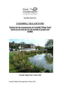 REGISTERED CHARITY[removed]COLESHILL VILLAGE POND