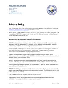 Microsoft Word - Marine Rescue NSW Privacy Policy final.doc