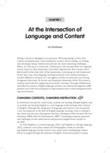 Chapter 1  At the Intersection of Language and Content Jon Nordmeyer