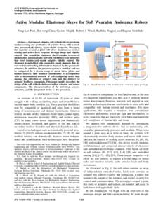 Active Modular Elastomer Sleeve for Soft Wearable Assistance Robots