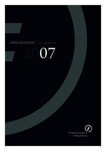 ANNUAL REPORT  TUARASCÁIL BHLIANTÚIL 2007