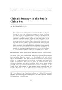 Contemporary Southeast Asia Vol. 33, No[removed]), pp. 292–319 DOI: [removed]cs33-3b © 2011 ISEAS ISSN 0129-797X print / ISSN 1793-284X electronic  China’s Strategy in the South