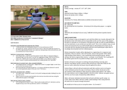 2015 UST Prospect Camp Flyer doc