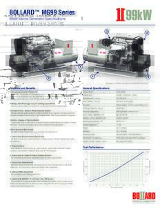 99kW  BOLLARD™ MG99 Series 99kW Marine Generator Specifications  3