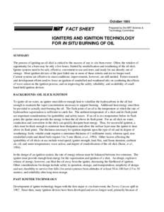 October[removed]FACT SHEET Prepared by the NRT Science & Technology Committee