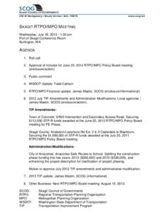 SCOG  SKAGIT COUNCIL OF GOVERNMENTS 204 W Montgomery • Mount Vernon • WA • [removed]www.scog.net
