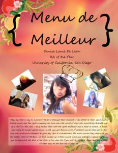 { Meilleur } Menu de Denice Louie De Leon RA of the Year  University of California, San Diego