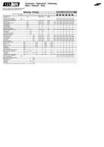 Gratwein - Judendorf - Schirning Rötz - Eisbach - Rein  125 Am[removed]und[removed]Verkehr wie Samstag Sonntagsverkehr siehe auch Linie 110.