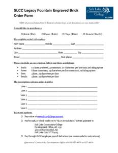 Microsoft Word - Legacy Fountain Order Form