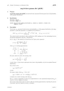 g01 – Simple Calculations on Statistical Data  g01ffc nag deviates gamma dist (g01ffc) 1.