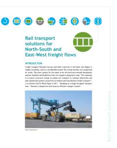 Rail transport solutions for North-South and East-West freight flows introduction Freight transport between Norway and other countries in the Baltic Sea Region is