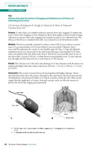 POSTER ABSTRACTS GENERAL THORACIC P63 Motion-Activated Prevention of Clogging and Maintenance of Patency of Indwelling Chest Tubes