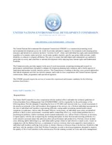 Microsoft Word - UNITED NATIONS ENVIRONMENTAL DEVELOPMENT COMMISSION