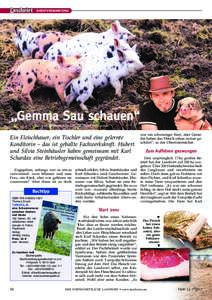 DIREKTVERMARKTUNG  „Gemma Sau schauen“ Von Angelika KONRAD, St. Peter Freienstein  Ein Fleischhauer, ein Tischler und eine gelernte