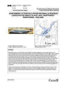 Stenodus leucichthys / Stock assessment / Fisheries and Oceans Canada / Lake whitefish / Fisheries management / Fisheries science / Fish / Stenodus