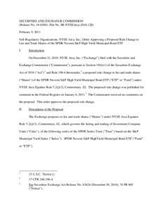 Order Approving a Proposed Rule Change to List and Trade Shares of the SPDR Nuveen S&P High Yield Municipal Bond ETF