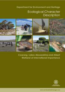 Ecological Character Description - Coorong, Lakes Alexandrina and Albert Wetland of International Importance Part 1