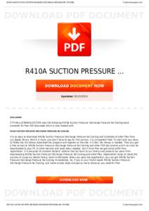 BOOKS ABOUT R410A SUCTION PRESSURE DISCHARGE PRESSURE NO COOLING  Cityhalllosangeles.com R410A SUCTION PRESSURE ...