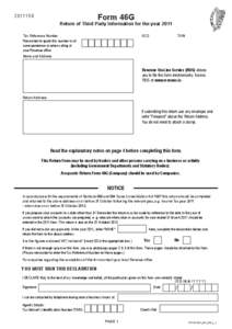 Form 46G Return of Third Party Information for the year 2011