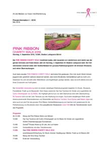 Microsoft Word - Medieninformation Pink Ribbon Charity Walk 2016_1