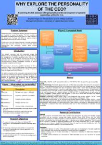 WHY EXPLORE THE PERSONALITY OF THE CEO? Examining the link between CEO personality and the development of dynamic capabilities within the firm. Shelley Knight, Dr. Nicola Bown and Dr. Militza Callinan Management Division