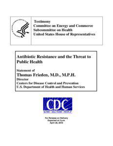 Testimony Committee on Energy and Commerce Subcommittee on Health