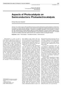 TRANSFORMATION AND STORAGE OF SOLAR ENERGY  806 doi:chimiaCHIMIA 2007, 61, No. 12