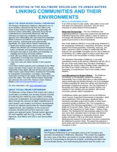 Environmental engineering / Water pollution / Baltimore / Chesapeake Bay / Inner Harbor / Green infrastructure / Herring Run / Patapsco River / Urban forestry / Environment / Chesapeake Bay Watershed / Earth