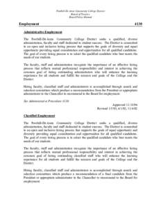 Foothill-De Anza Community College District Board of Trustees Board Policy Manual Employment