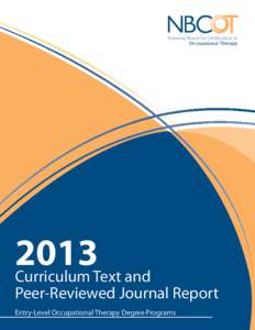 ®  2013 Curriculum Text and  Peer-Reviewed Journal Report