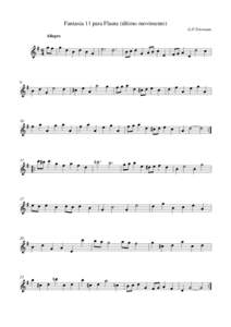 Fantasia 11 para Flauta (último movimento) G.P.Telemann Allegro  6