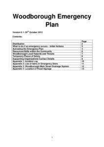 Woodborough Emergency Plan Version 8.1: 29th October 2012