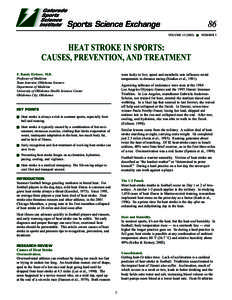 86  Sports Science Exchange VOLUME[removed]) ■ NUMBER 3
