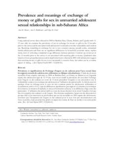 Sexual acts / HIV/AIDS / Fertility / Adolescence / Sexual health / Sexual intercourse / Transactional sex / National Survey of Adolescents / Human sexual activity / Human sexuality / Human behavior / Behavior