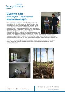 Cyclone Yasi Testimonial 3 - Ron Taylor