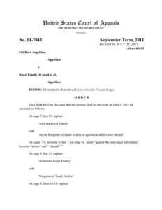 United States Court of Appeals FOR THE DISTRICT OF COLUMBIA CIRCUIT No[removed]September Term, 2011