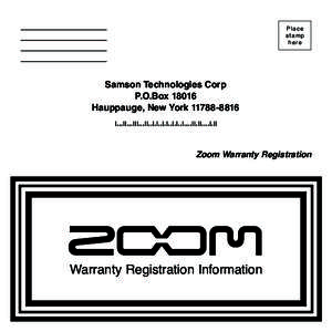 Place stamp here Samson Technologies Corp P.O.Box 18016