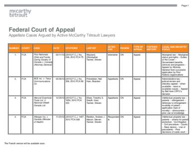 Legal citation / Legal research / Appeal / Court system of Canada / Supreme Court of Canada / Law / Case citation / Case law