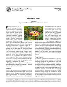 Plant Disease Jan[removed]PD-61 Plumeria Rust Scot Nelson