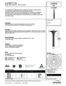 LUNETTA  LUN10 LED WALKWAY BOLLARD