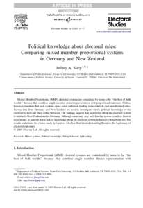 ARTICLE IN PRESS + MODEL  Electoral Studies xx1e17