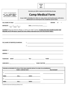 Microsoft Word - Camp Medical Form