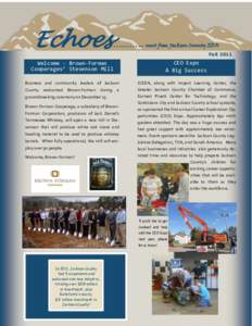 Echoes  ……….. news from Jackson County EDA Fall 2011
