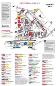 IMPORTANT: Use of university parking lots requires an appropriate permit issued by the Parking Services Office. The parking designations on this map
